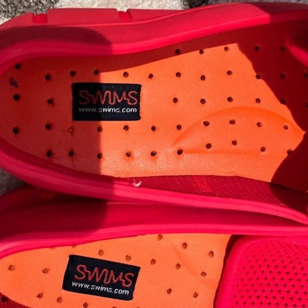 SWIMS Hole Knit Loafers in Red 9 NWOB